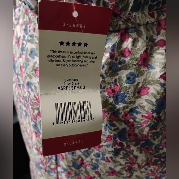 BB Dakota Steve Madden Ditsy Maxi Dress, Sz XL - Picture 11 of 12